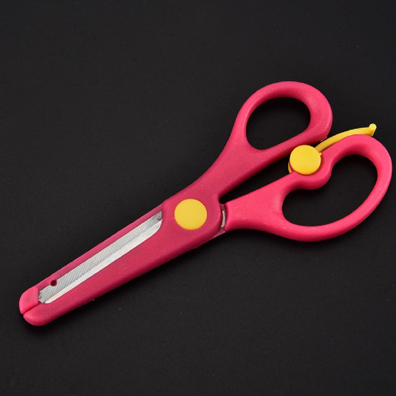 Diy Hand cut Students' Safety Scissors Plastic Bag Edge Paper Cutting Stationery