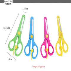Diy Hand cut Students' Safety Scissors Plastic Bag Edge Paper Cutting Stationery