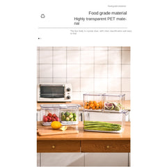 3pcs Refrigerator Storage Box Freshkeeping Box Vegetables And Fruits