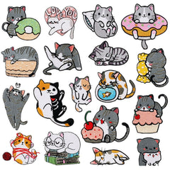 Astronaut Cat Embroidery Patches Dinosaur Ironing Sewing Patches