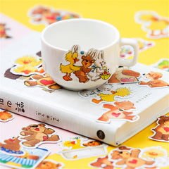 40pcs Pear Bear Stickers DIY Computer Washi Scrapbooking Stickers