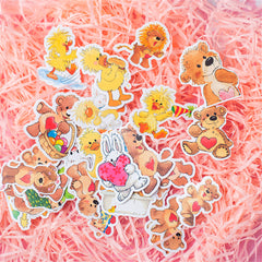 40pcs Pear Bear Stickers DIY Computer Washi Scrapbooking Stickers