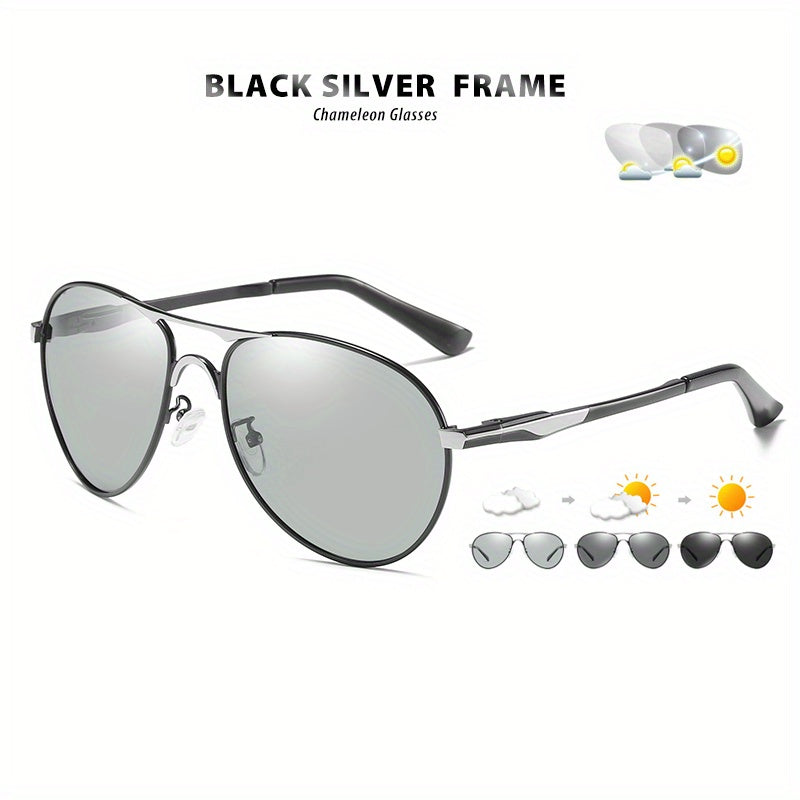 Intelligent Photochromic Polarized Sunglasses with UV400 Protection