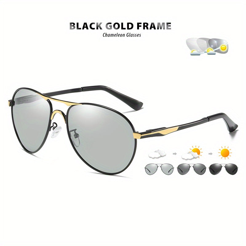 Intelligent Photochromic Polarized Sunglasses with UV400 Protection