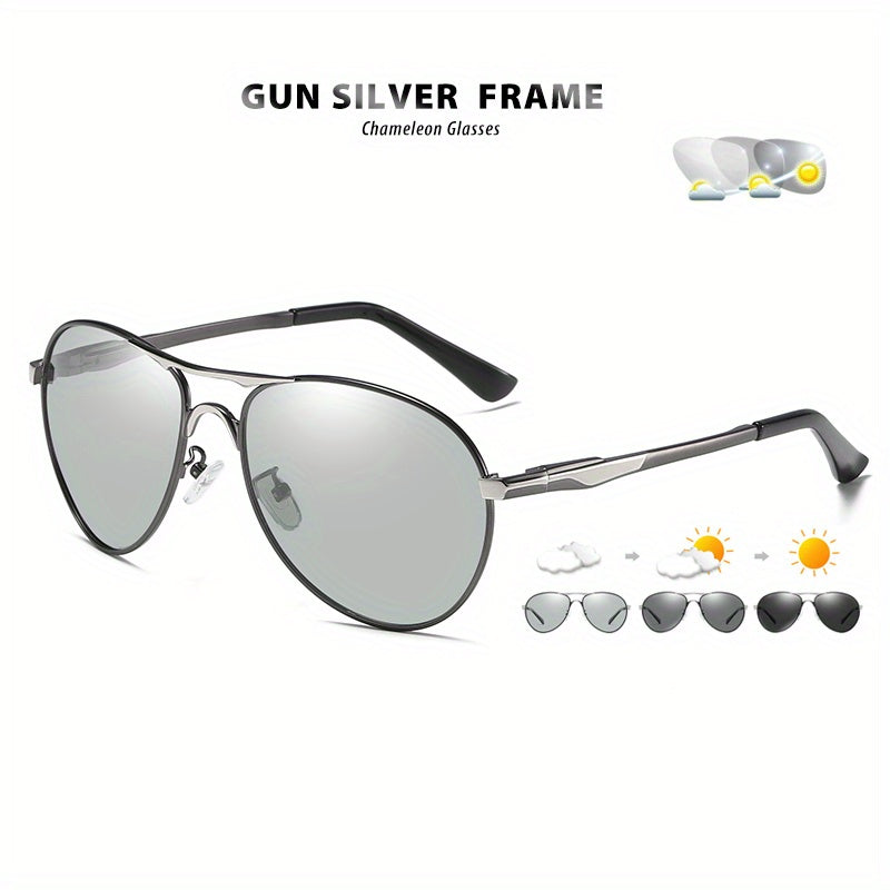 Intelligent Photochromic Polarized Sunglasses with UV400 Protection