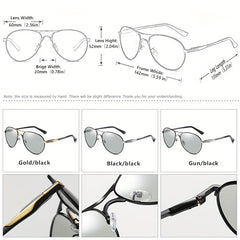 Intelligent Photochromic Polarized Sunglasses with UV400 Protection
