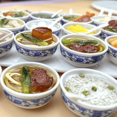 Big Bowl Noodle Model for Kids Food Play Jewelry