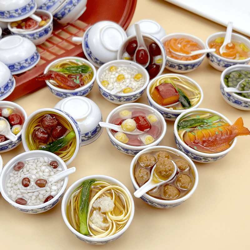 Big Bowl Noodle Model for Kids Food Play Jewelry