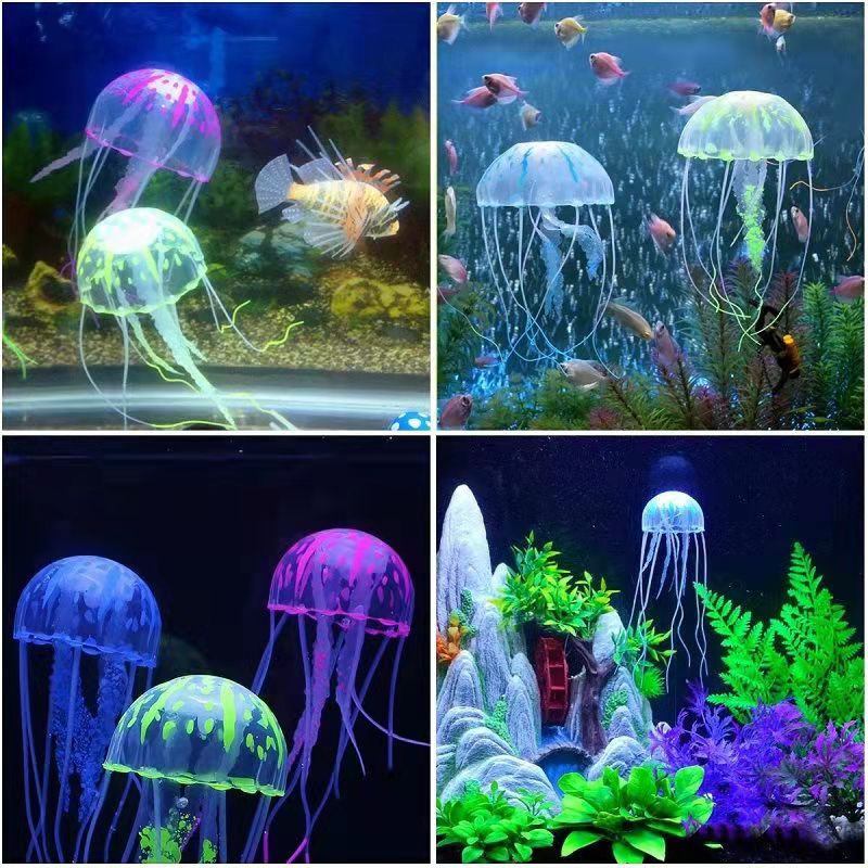Glow-in-the-Dark Jellyfish Aquarium Decoration