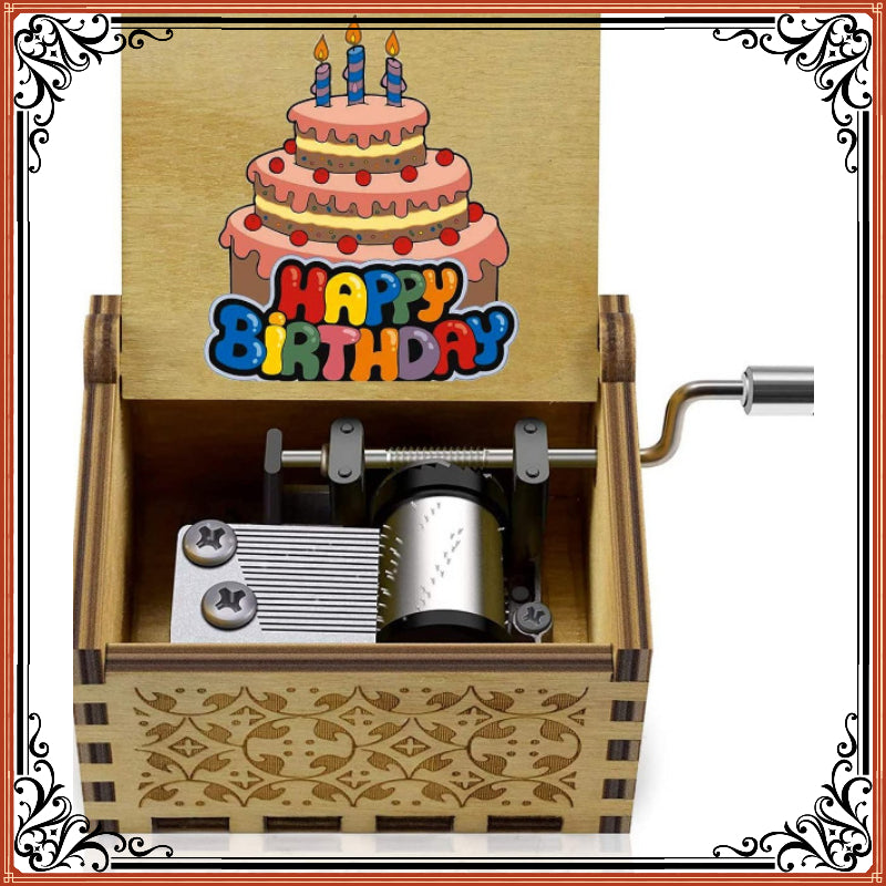 Hand Cranked Music Box Creative Gift Wooden Music Box