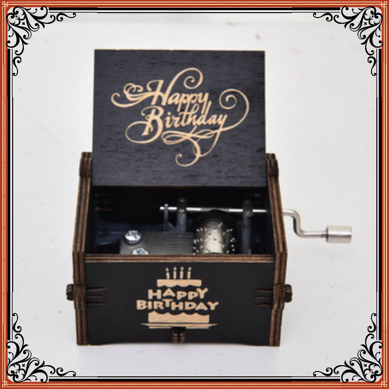 Hand Cranked Music Box Creative Gift Wooden Music Box