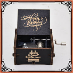 Hand Cranked Music Box Creative Gift Wooden Music Box
