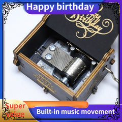 Hand Cranked Music Box Creative Gift Wooden Music Box