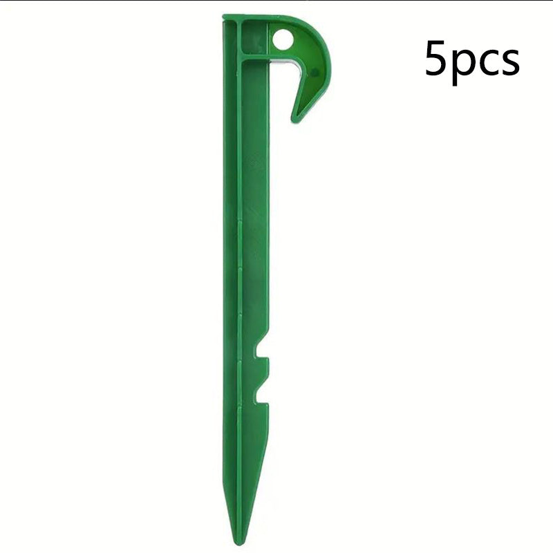 5pcs Plastic Ground Pegs for Camping Tent Garden Mulch Fixing