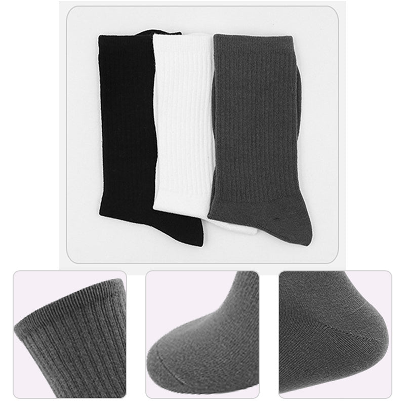 6 Pairs Cotton Mid-Calf Socks for Men and Women