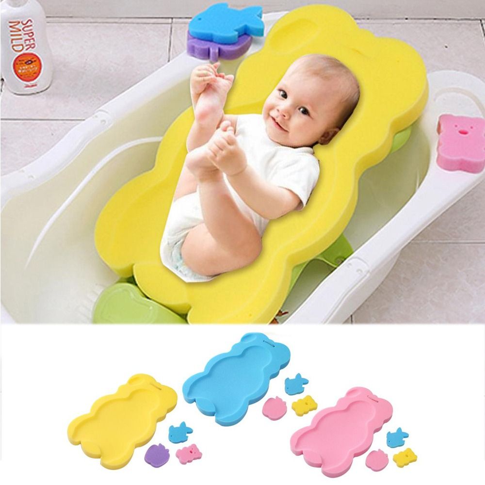 Baby Sponge Mat Baby Care Supplies Shower Cradle Baby Bath Mat Cushion