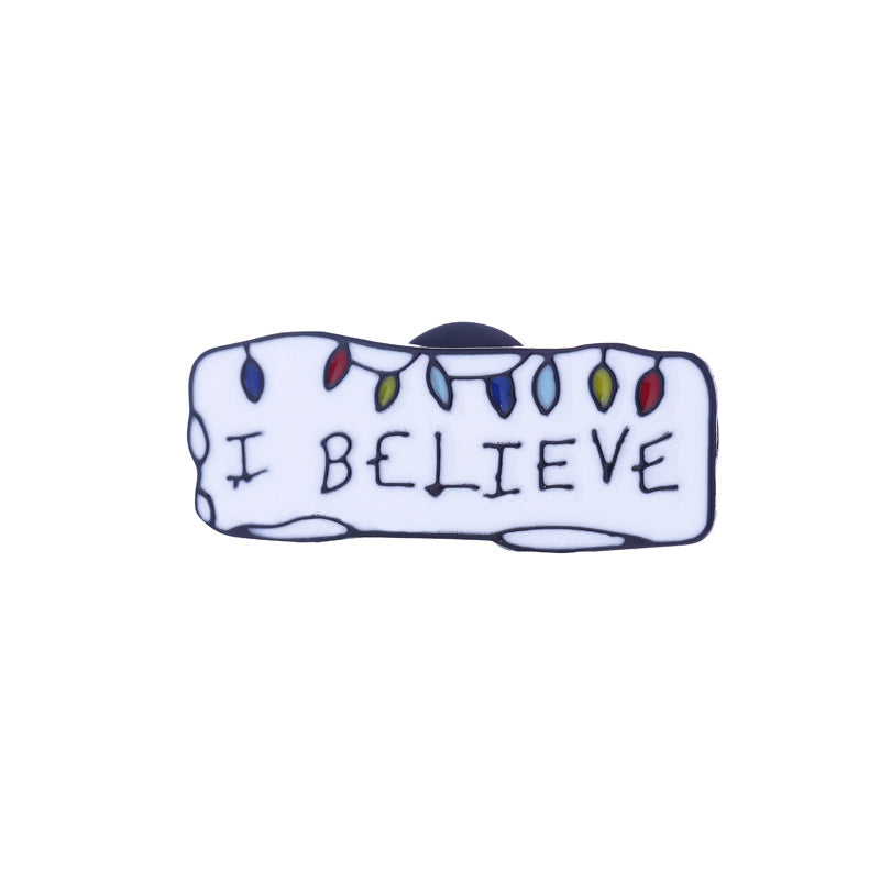 1pc Attitude English Letter Badge Clothes Bag Hat Accessories Couple Pin
