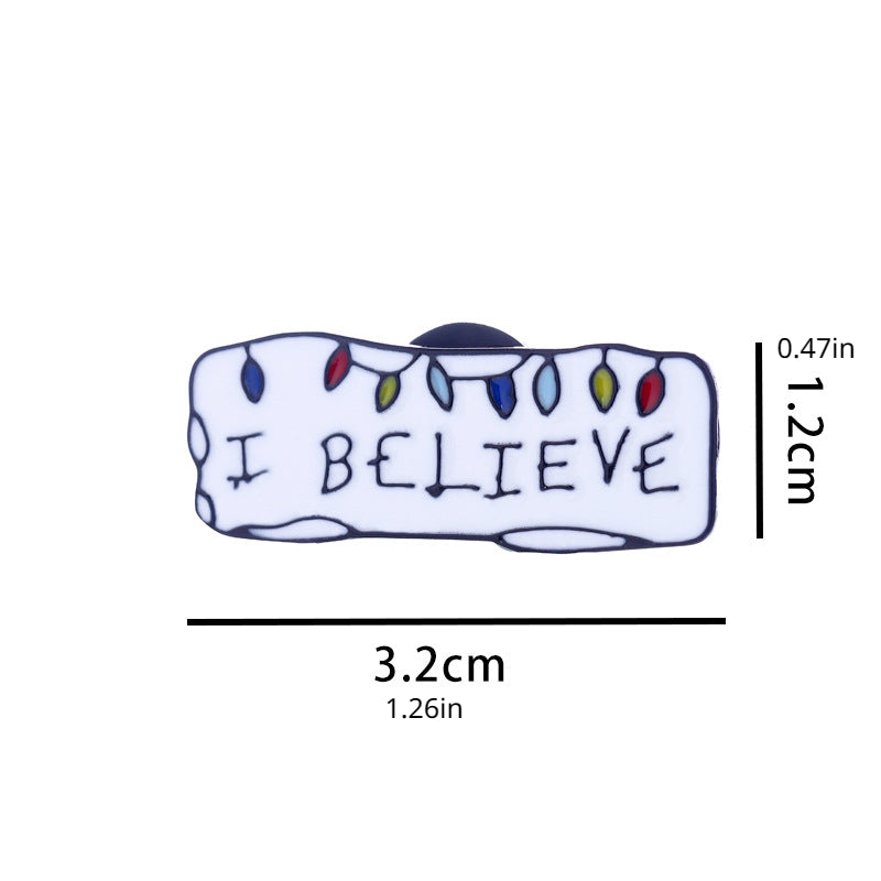 1pc Attitude English Letter Badge Clothes Bag Hat Accessories Couple Pin