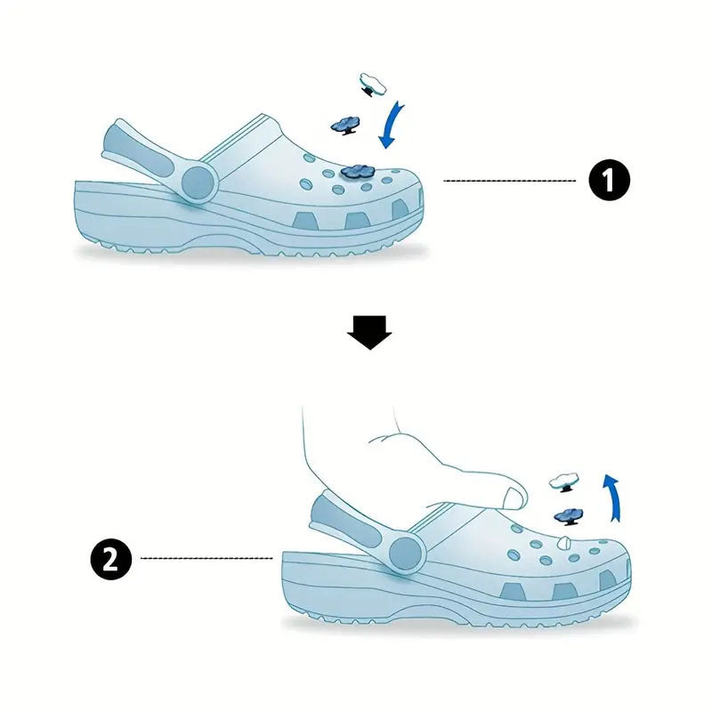 20pcs Panda Cartoon Shoe Charms for Children Boys Girls