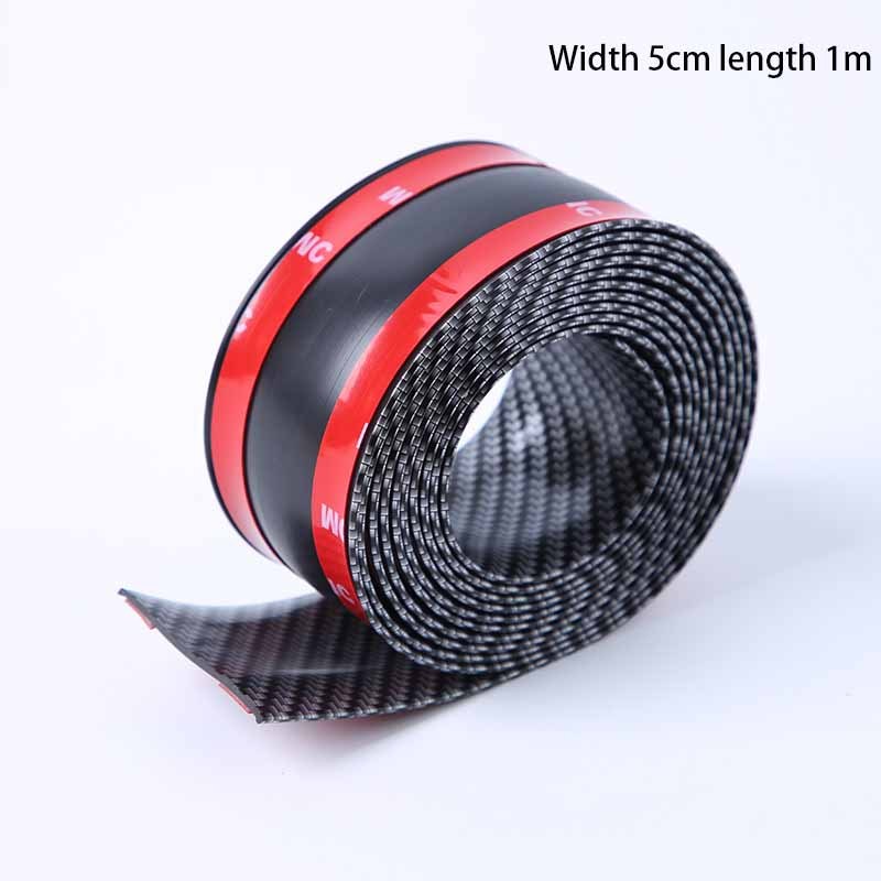 1m Carbon Fiber Rubber Car Door Sill Protector Edge Guard Strip