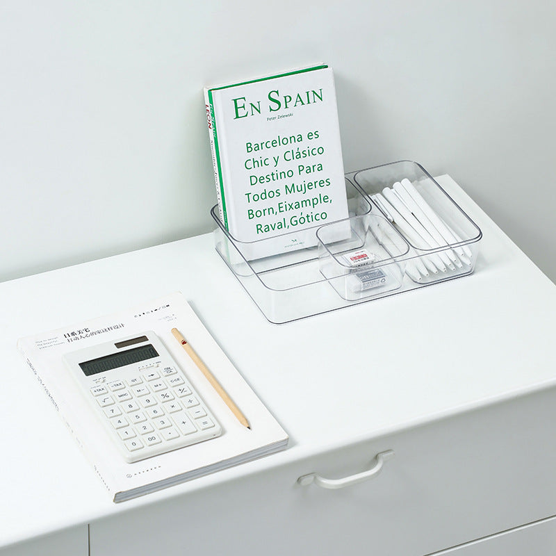 Clear Plastic Storage Box Drawer Organizer for Cosmetics and Stationery