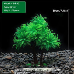 Artificial Aquarium Plants Green Water Ornaments Low Maintenance Aquarium Grass