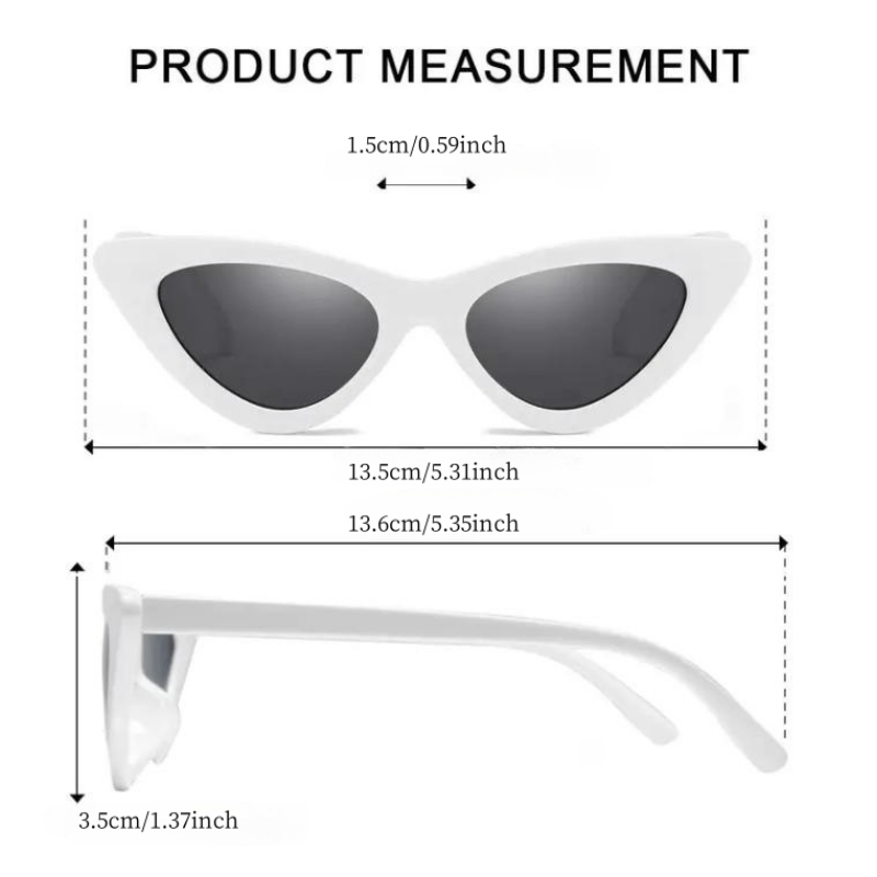 Y2K Cat Eye Sunglasses Retro UV400 Sun Shades 