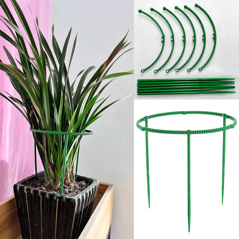 Garden Pot Support Circle Climbing Pergola Anti-lodging Rod Leaf Support