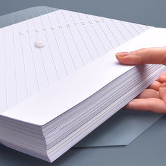 10pcs A4 Transparent Plastic Envelope File Bags for Office Data & Stationery