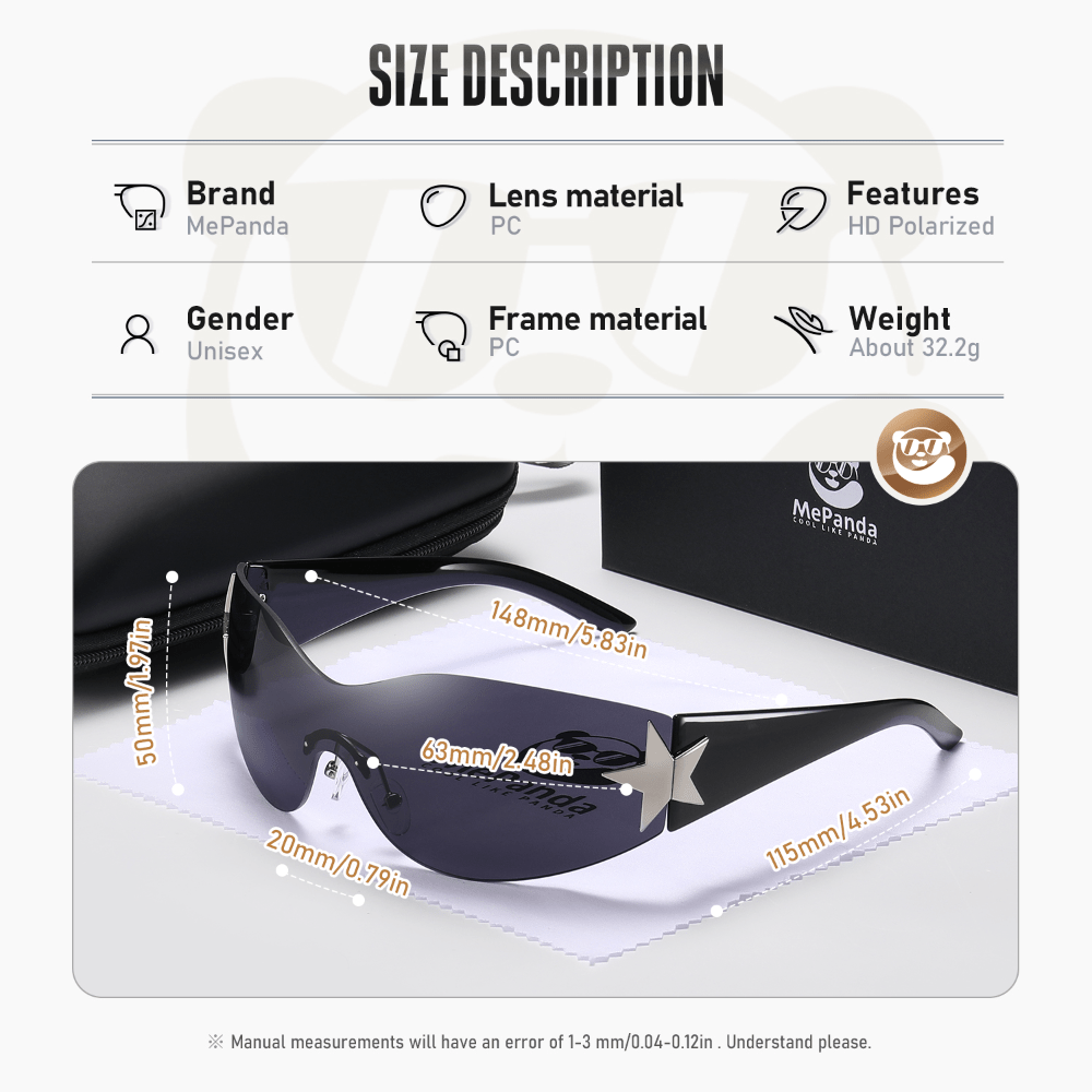 Men's Polarized Rimless Sunglasses for Outdoor Sports Running Cycling