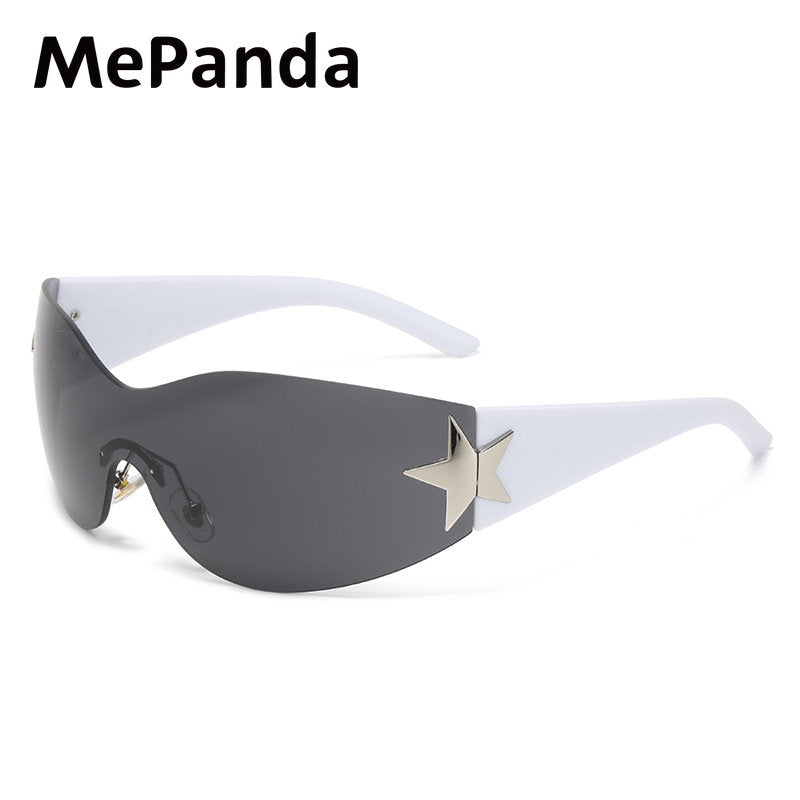 Men's Polarized Rimless Sunglasses for Outdoor Sports Running Cycling