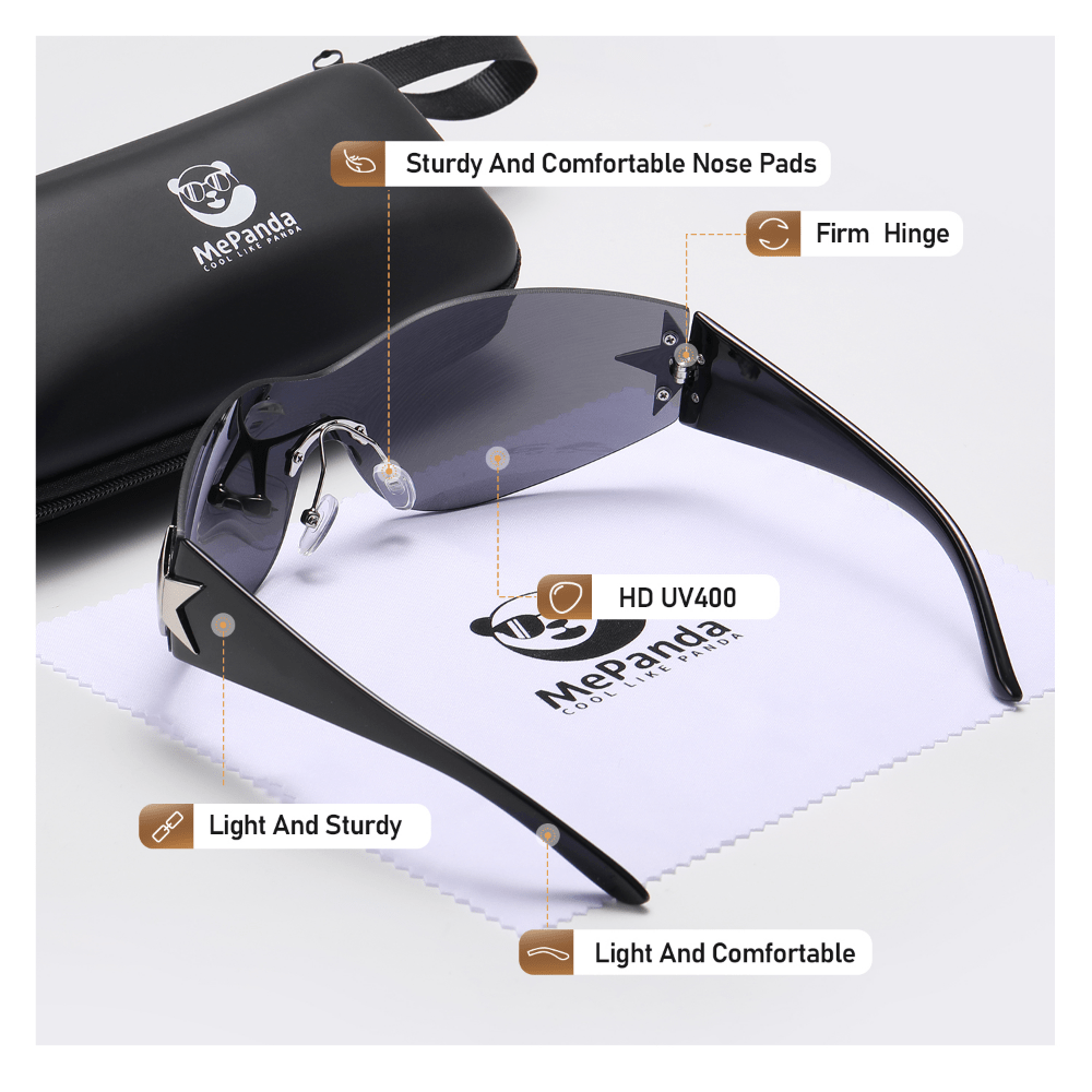 Men's Polarized Rimless Sunglasses for Outdoor Sports Running Cycling