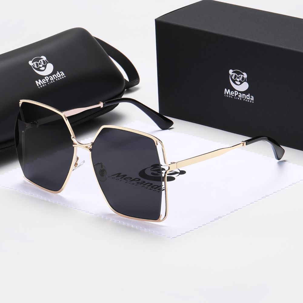 MePanda Unisex Large Metal Frame Sunglasses