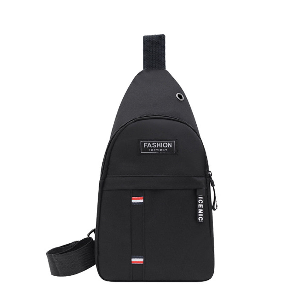 Men's Multifunctional Nylon Crossbody Bag with Earphone Hole