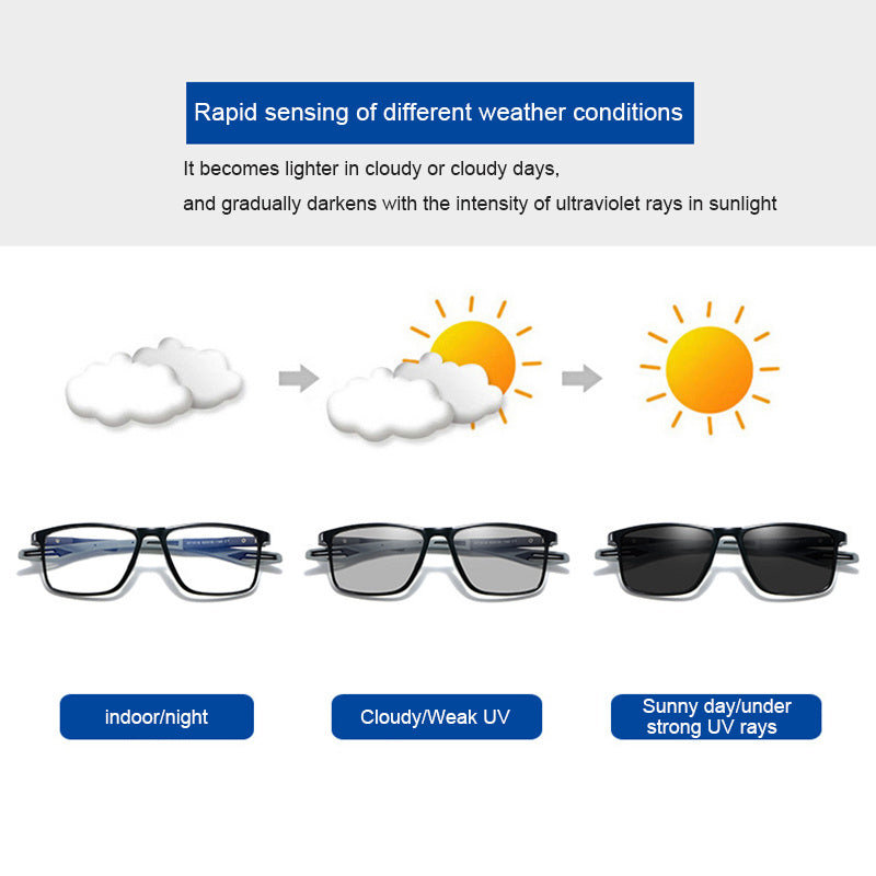 TR90 Sport Multifocal Glasses Ultralight Photochromic Presbyopia Eyeglasses