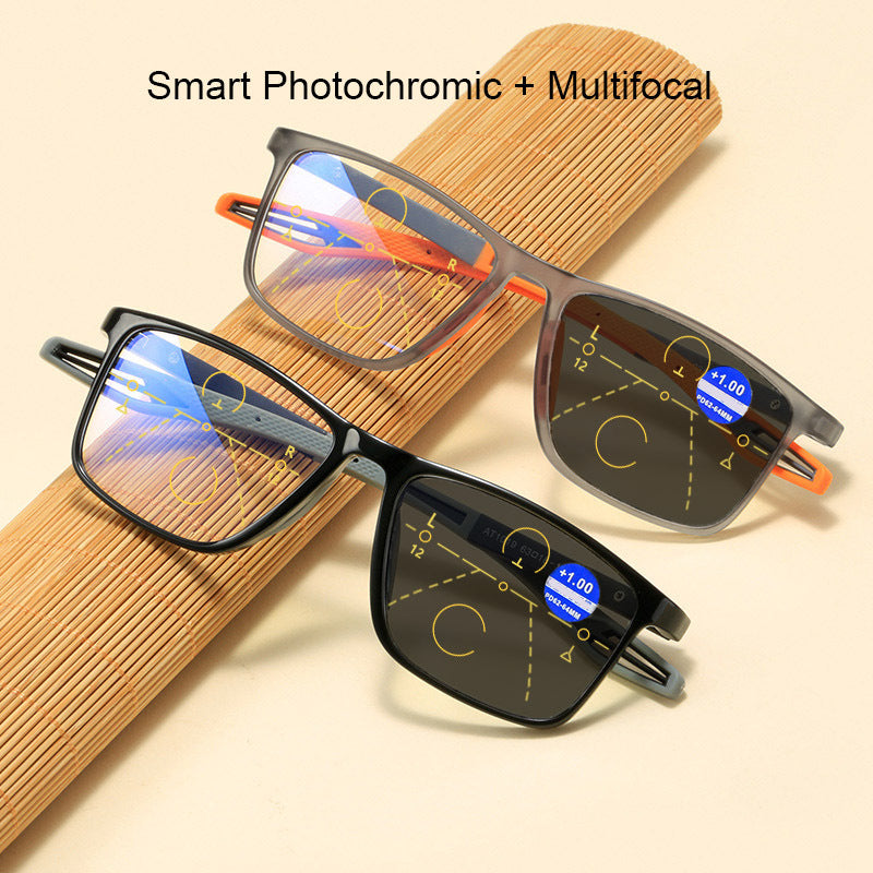 TR90 Sport Multifocal Glasses Ultralight Photochromic Presbyopia Eyeglasses