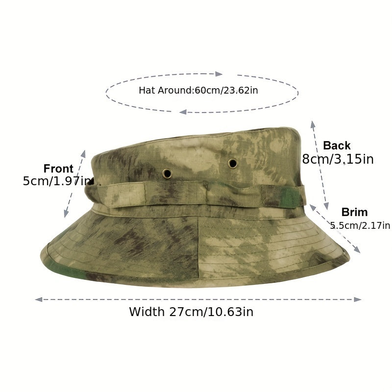 Camouflage Sunshade Bucket Hat for Men