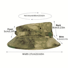 Camouflage Sunshade Bucket Hat for Men