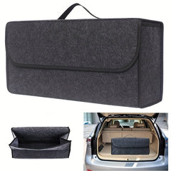 1pc Car Storage Box Felt Trunk Bag Foldable Car Storage Bag