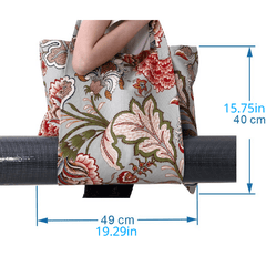 Floral Print Canvas Yoga Mat Bag Women Gym Handbag