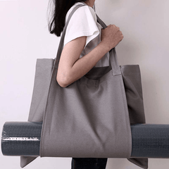 Floral Print Canvas Yoga Mat Bag Women Gym Handbag