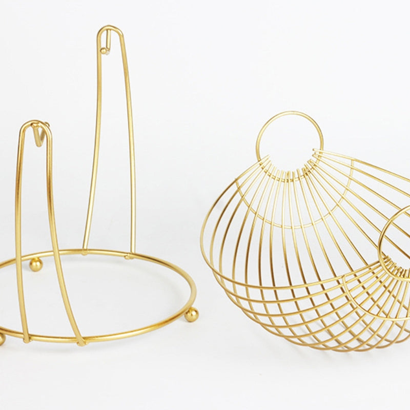 Hammock Shaped Woven Iron Wire Fruit Basket