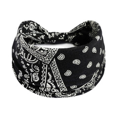 Paisley Boho Headbands For Women Girls Stretch Wide Hair Band