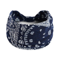 Paisley Boho Headbands For Women Girls Stretch Wide Hair Band