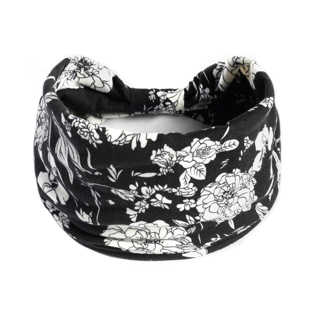 Flower Print Wide Headband Elastic Hairband For Yoga Fitness