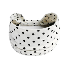 Polka Dot Pattern Headband Knotted Headband Boho Turban Wrap