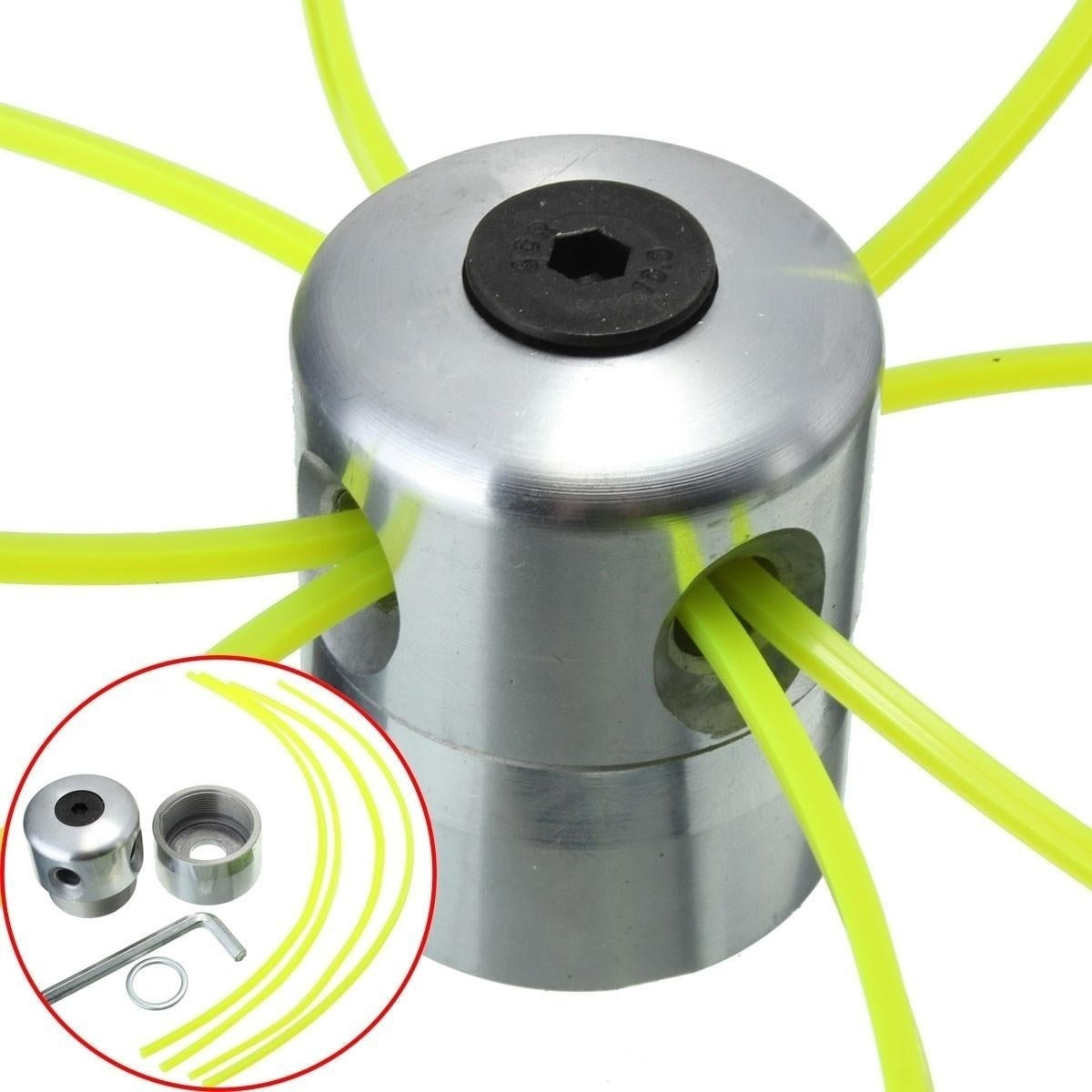 Aluminum Trimmer Head w/ 4 Lines Brush Cutter Grass Trimmer Replacement Part