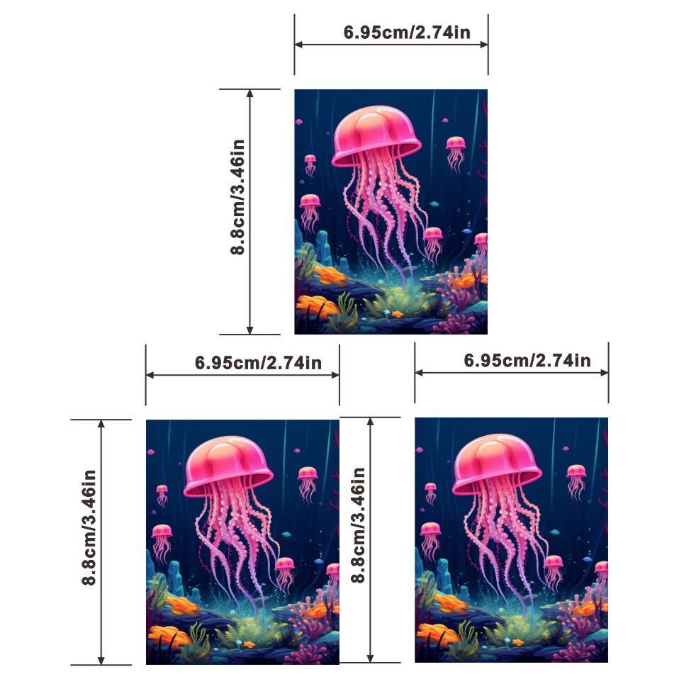 Swimming Jellyfish Heat Transfer Stickers for Men