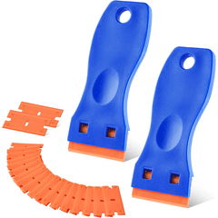 Plastic Razor Scraper Kit - Scrapers & Blades for Car Wrap, Tint Removal