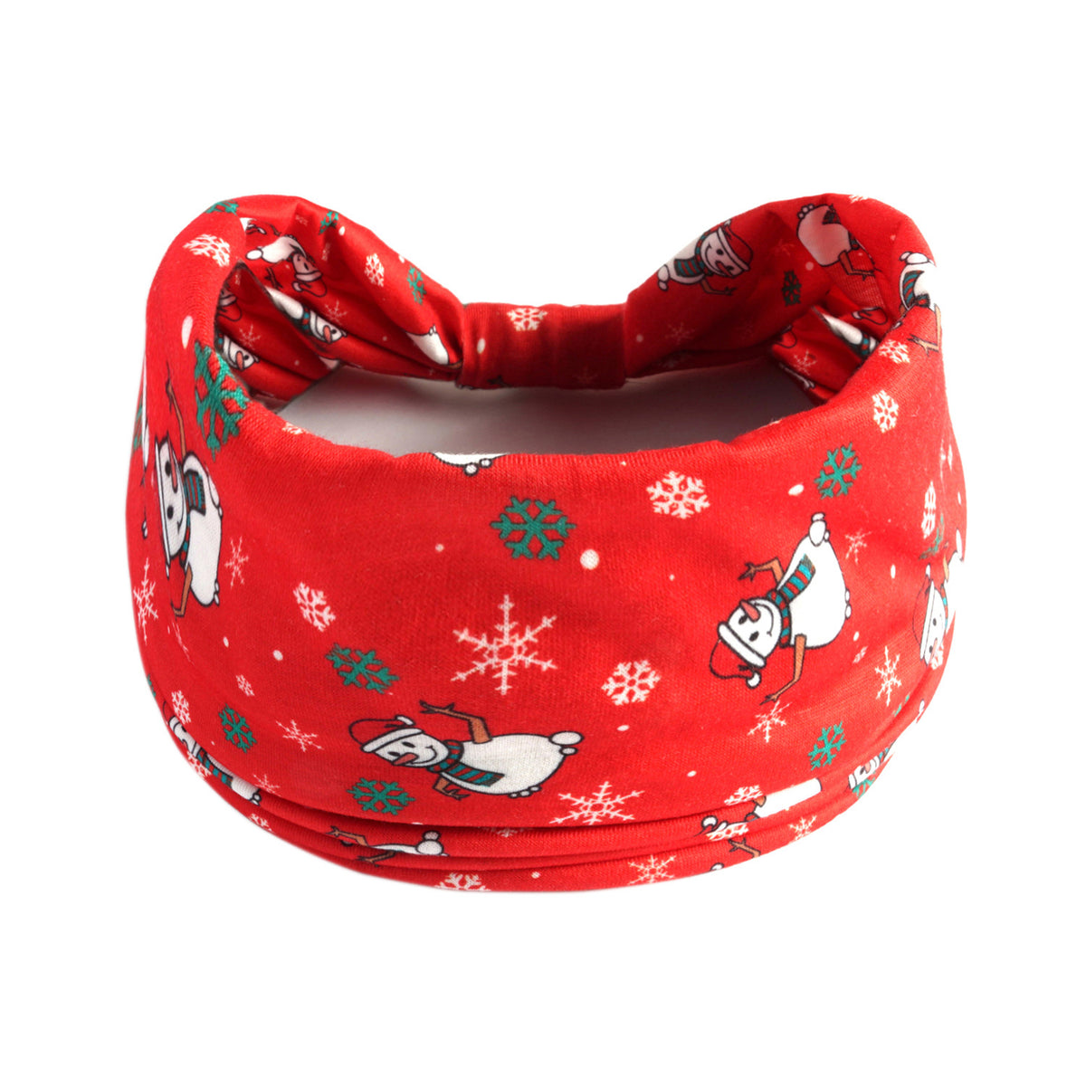 Christmas Pattern Knotted Sports Hair Bands Sweatband for Running Yoga